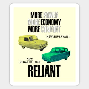 RELIANT REGAL and SUPERVAN - advert Sticker